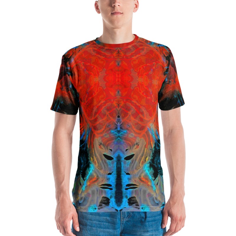 Lava Waves Men's Crew Neck T-shirt