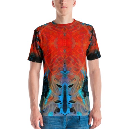 Lava Waves Men's Crew Neck T-shirt